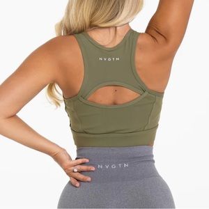 NVGTN M Army Green Performance Sports Bra